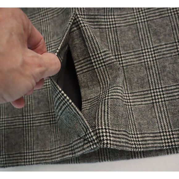 Zara Basic 2753/228/093 Women's Sz L Glen Plaid Wool Blend Sheath Dress $159 - Picture 14 of 14